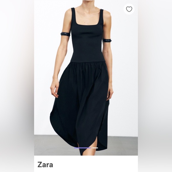 Zara Dresses & Skirts - Zara Sleeveless Black Scoop-Neck Bubble Hem Dress NWT